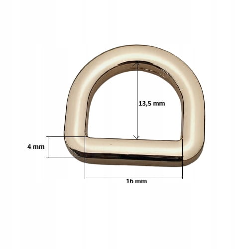 Półkole metalowe odlew 16 / 13,5 / 4 mm 1 sztuka złoty