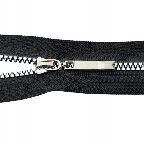 Zamek rozdzielczy # 3 kostkowy 65 cm czarno - srebrny