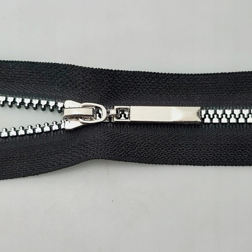 Zamek rozdzielczy # 3 kostkowy 65 cm czarno - srebrny