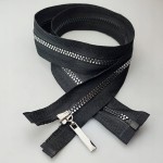 Zamek rozdzielczy # 3 kostkowy 65 cm czarno - srebrny
