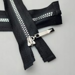 Zamek rozdzielczy # 3 kostkowy 65 cm czarno - srebrny