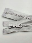 Zamek błyskawiczny rozdzielczy # 5 kostkowy 85 cm jasny szary