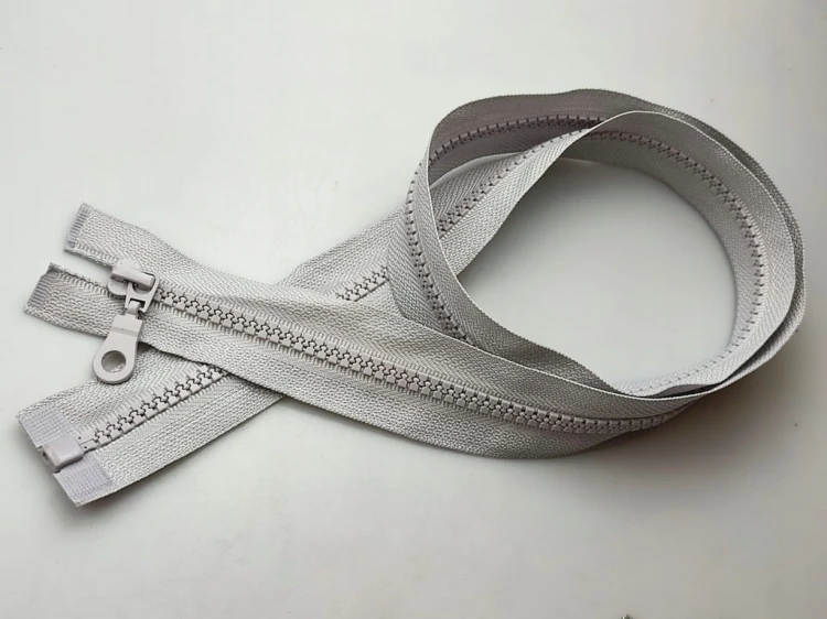 Zamek błyskawiczny rozdzielczy # 5 kostkowy 85 cm jasny szary