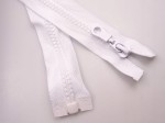 Zamek błyskawiczny rozdzielczy # 5 kostkowy 85 cm biały