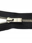 Zamek suwak metalowy rozdzielczy # 5 czarno - srebrny wybłyszczany 75 cm