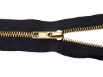 Zamek suwak metalowy rozdzielczy # 5 czarno - złoty 60 cm