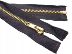 Zamek suwak metalowy rozdzielczy # 5 czarno - złoty 60 cm