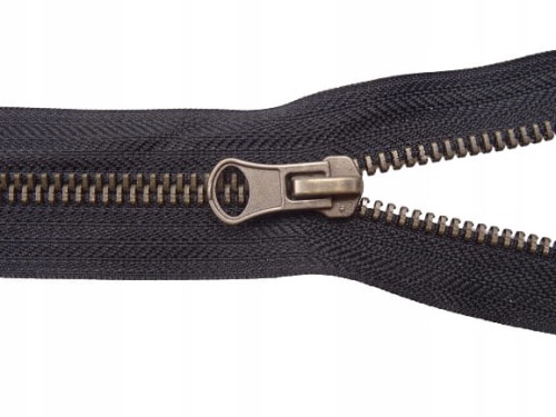 Zamek metalowy do kurtki 75 cm rozdzielczy # 5 stary chrom