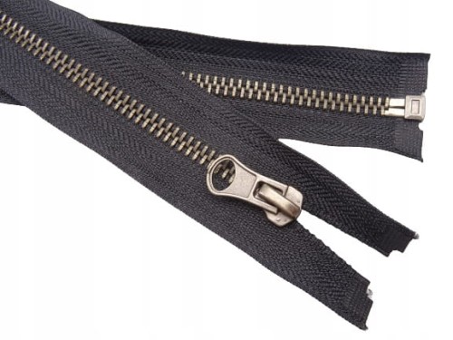 Zamek metalowy do kurtki 75 cm rozdzielczy # 5 stary chrom