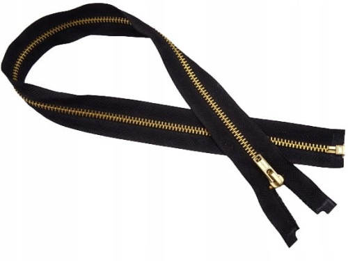 Zamek suwak metalowy rozdzielczy # 4 mosiężny 50 cm