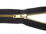 Zamek suwak metalowy rozdzielczy # 5 czarno - złoty 85 cm