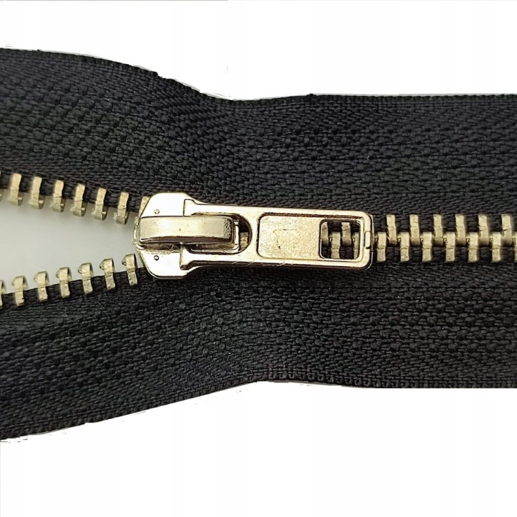 Zamek suwak metalowy rozdzielczy # 4 chrom 60 cm