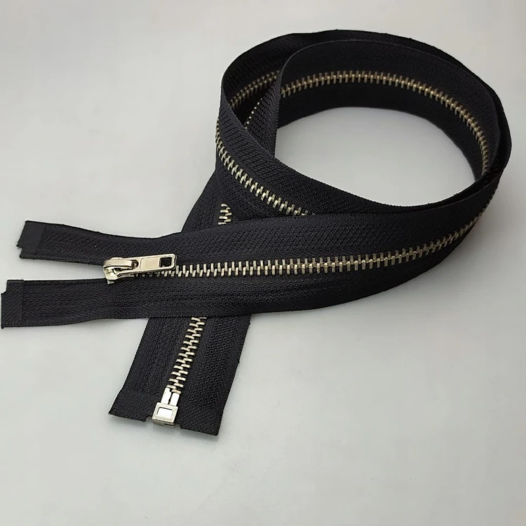 Zamek suwak metalowy rozdzielczy # 4 chrom 60 cm