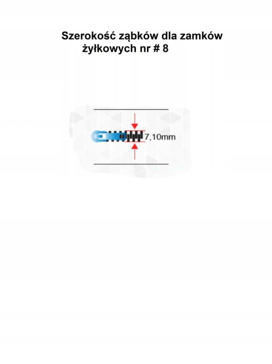 Taśma suwakowa spiralna # 8 żyłkowa 1 metr czarna