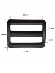 Ramka regulator plastikowy 30 mm 1 sztuka czarny (2)