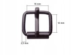 Klamra rymarska z rolką jednozaczepowa 16 / 12 / 2,5 mm czarna 10 sztuk (1)