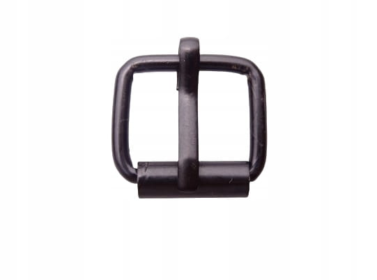 Klamra rymarska z rolką jednozaczepowa 16 / 12 / 2,5 mm czarna 10 sztuk (1)