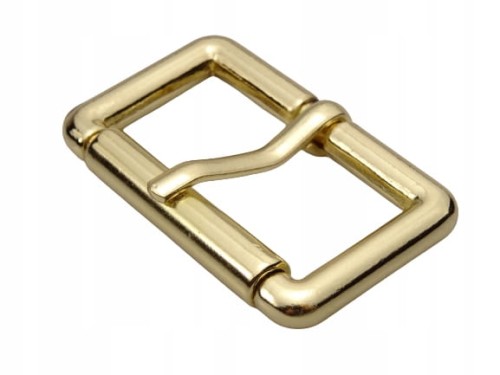 Klamra metalowa rymarska do paska odlew 40 / 19 / 6 mm złota 1 sztuka (12)