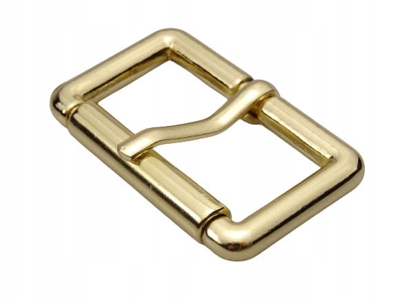 Klamra metalowa rymarska do paska odlew 40 / 19 / 6 mm złota 1 sztuka (12)