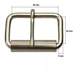 Klamra rymarska z rolką - niklowane do paska 40 mm nośność do 150 kg (11)