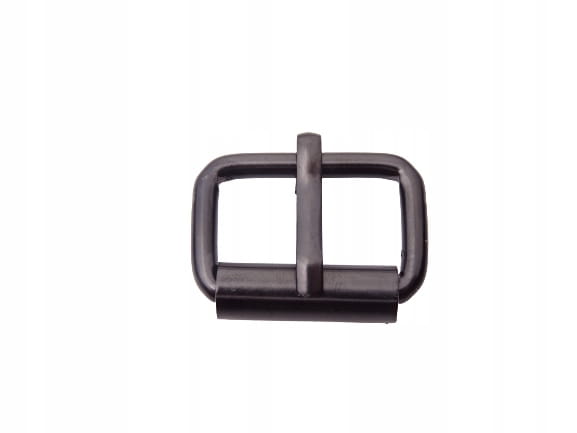 Klamra metalowa rymarska do paska 20 / 12 / 3 mm CZARNY MAT 10 sztuk (4)