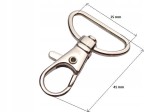 Karabińczyk kaletniczy ryba 25 mm srebrny 10 sztuk (6)