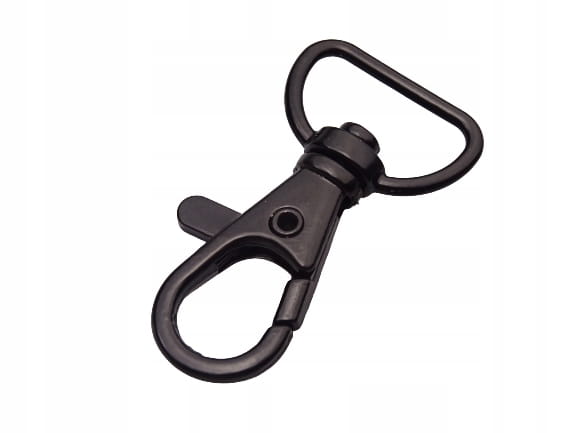 Karabińczyk kaletniczy ryba 16 mm czarny mat 10 sztuk (32)