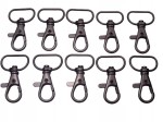 Karabińczyk kaletniczy ryba 20 mm czarny mat 10 sztuk (33)