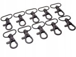 Karabińczyk kaletniczy ryba 20 mm czarny mat 10 sztuk (33)