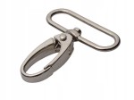 Karabińczyk metalowy kaletniczy 38 mm do paska srebrny (23)