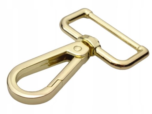 Karabińczyk metalowy do paska 32 / 60 mm złoty (78)