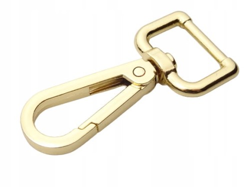 Karabińczyk metalowy do paska 20 / 60 mm złoty (74)
