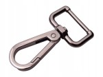 Karabińczyk metalowy do paska 20 / 60 mm czarny (74)