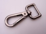 Karabińczyk metalowy do paska 20 / 60 mm czarny (74)