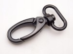 Karabińczyk gruby metalowy do paska torby 25 / 58 mm czarny mat (39)