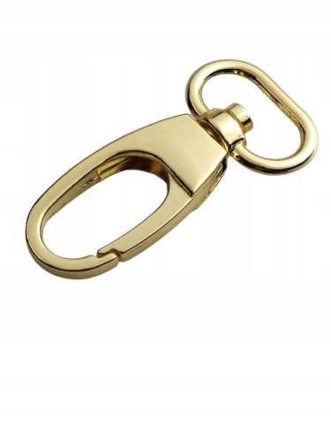 Karabińczyk metalowy do paska 20 / 55 mm złoty (72)
