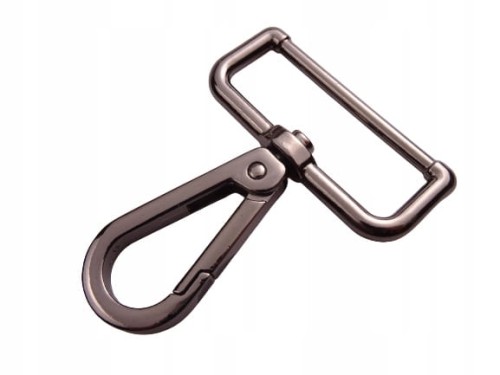 Karabińczyk metalowy do paska 40 / 60 mm czarny (79)