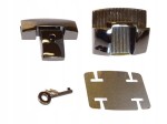 Zamek zapięcie do torebki 50 x 46 mm czarny nikiel
