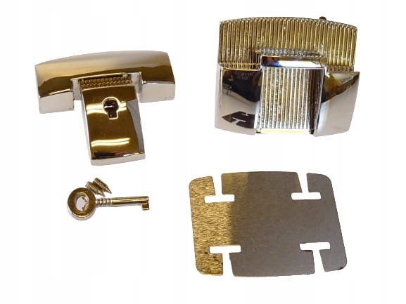 Zamek zapięcie metalowe do torebki 50 x 46 mm nikiel