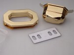 Zamek zapięcie do torebki torebki 42 / 28 mm kolor złoty
