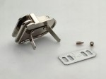 Zamek zapięcie do torebki teczki 26 / 30 mm srebrny