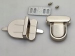 Zamek zapięcie do torebki teczki 26 / 30 mm srebrny