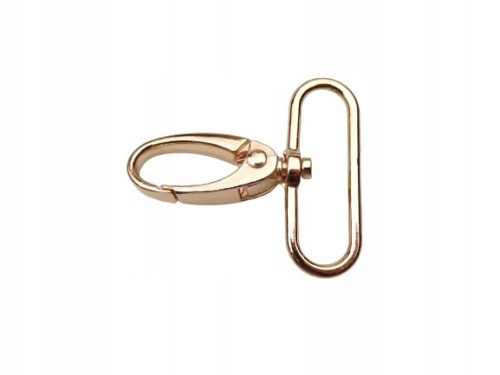 Karabińczyk metalowy do torebki 38 / 50 złoty (57)