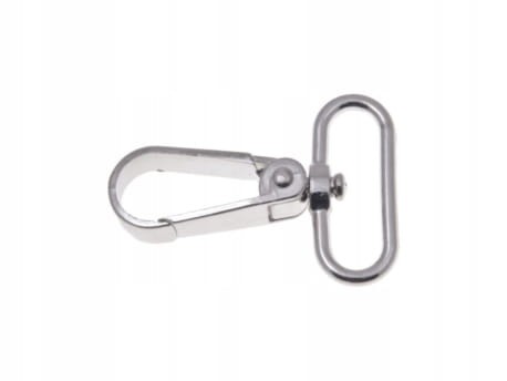 Karabińczyk metalowy nikiel 30 mm do paska torebki (18)