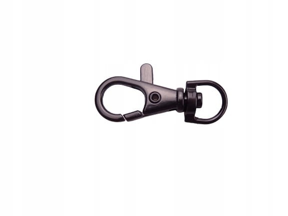 Karabińczyk metalowy ryba 10 mm czarny mat 1 szt (31)