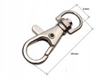 Karabińczyk metalowy do paska rybka 10 mm nikiel (1)