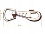 Karabińczyk metalowy mocny do torby 23 mm 2,3 cm nikiel (10)