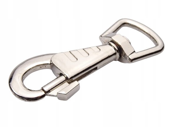 Karabińczyk metalowy mocny do torby 23 mm 2,3 cm nikiel (10)