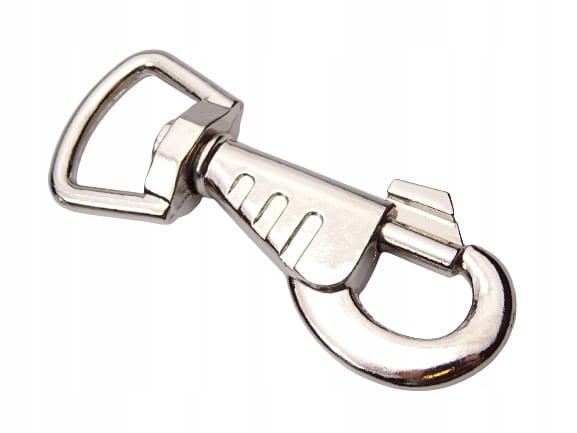 Karabińczyk metalowy mocny do torby 23 mm 2,3 cm nikiel (10)