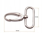 Karabińczyk metalowy do paska torebki nikiel 30 32 mm do paska (21)